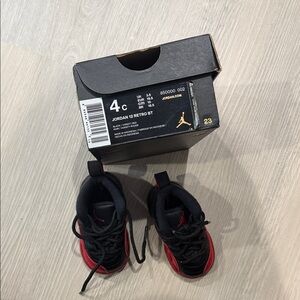 Jordan Kids' Black and Red Sneakers